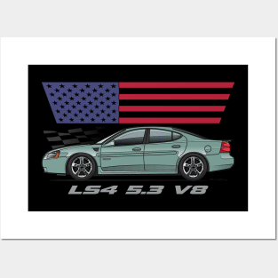 LS4 Silver green Posters and Art